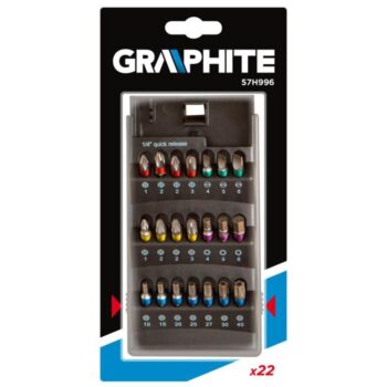 Sada skrutkovacích bitov 22 ks 57H996 GRAPHITE