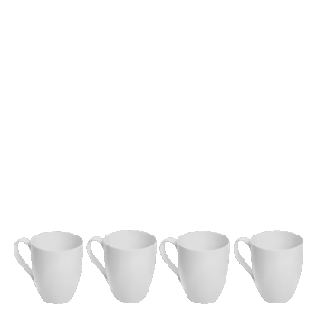 Set porcelánových šálok z línie Basic vhodné na mlieko, čaj alebo cappuccino. Univerzálny vzhľad bieleho porcelánu ladí s každým interiérom. Je vhodný do umývačky riadu aj mikrovlnnej rúry.
