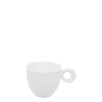 Jednoduchá, avšak nadčasová šálka na espresso v bielej farbe s jemnými okrúhlymi tvarmi. Podšálka sa predáva samostatne.