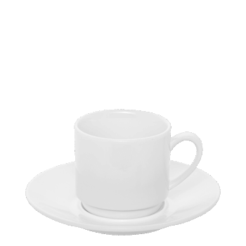 Univerzálna šálka na kávu z porcelánu v minimalistickom dizajne. Tento porcelán ocenia aj nároční zákazníci v každej domácnosti. Je vhodný do umývačky riadu aj mikrovlnnej rúry. Šálka je stohovateľná. Dobre sa skladuje vďaka tomu, že šálky do seba ideálne zapadajú.