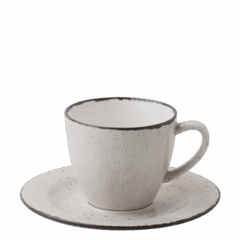 Unikátny dizajn porcelánu z línie Gaya si zamilujete. Jednoduchý fŕkaný vzor robí z každého kúsku originál, ktorý ozvláštni vaše chvíle pri stole. Lesklá povrchová úprava dodá vášmu stolovaniu prvky elegancie. Servírujte svoj obľúbený horúci nápoj z elegantnej sivej šálky Gaya Atelier.