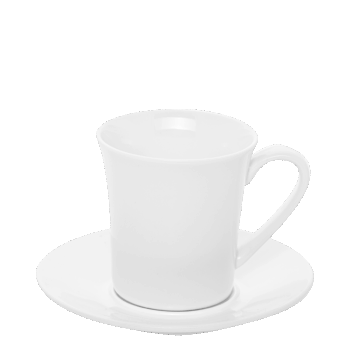 Univerzálna šálka na kávu/čaj z porcelánu v minimalistickom dizajne. Tento porcelán ocenia aj nároční zákazníci v každej domácnosti. Je vhodný do umývačky riadu aj mikrovlnnej rúry.