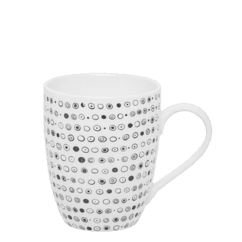 Set porcelánových šálok z línie Basic Dots vhodné na mlieko, čaj alebo cappuccino. Moderný bodkový vzor na bielom porceláne dodáva šmrnc do každej kuchyne. Je vhodný do umývačky riadu aj mikrovlnnej rúry.