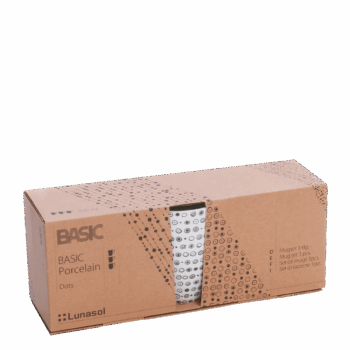 Set porcelánových šálok z línie Basic Dots vhodné na mlieko, čaj alebo cappuccino. Moderný bodkový vzor na bielom porceláne dodáva šmrnc do každej kuchyne. Je vhodný do umývačky riadu aj mikrovlnnej rúry.
