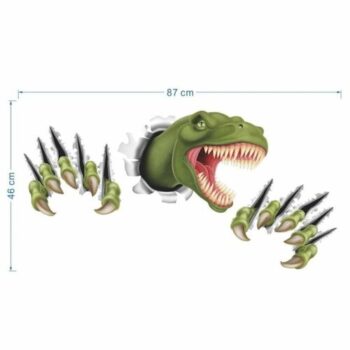 Samolepiaca dekorácia 3D Dinosaurus, zelená