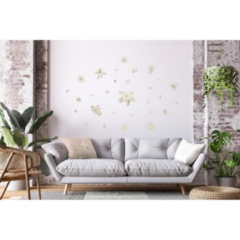 Samolepiaca dekoracia Old Graphics Florals, 42,5 x 65 cm