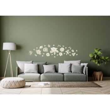 Samolepiaca dekoracia Old Graphics Florals, 42,5 x 65 cm