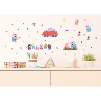 Samolepiaca dekorácia Peppa Pig Car, 30 x 30 cm