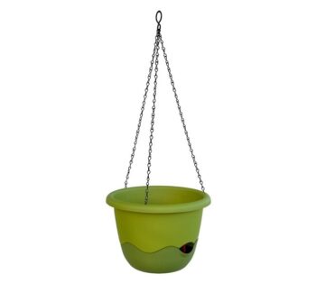 Samozavlažovací závesný kvetináč Mareta, zelená, 25 cm, Plastia, pr. 25 cm