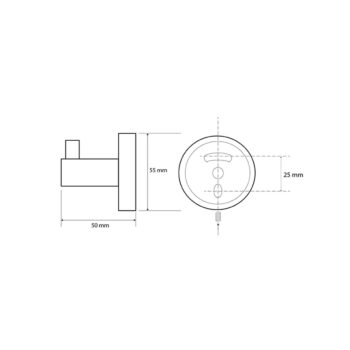 Sapho XR205W X-Round White háčik, biela