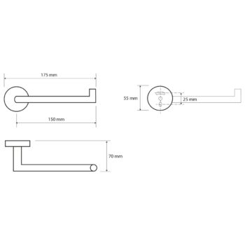 Sapho XR703W X-Round White držiak toaletného papiera, biela