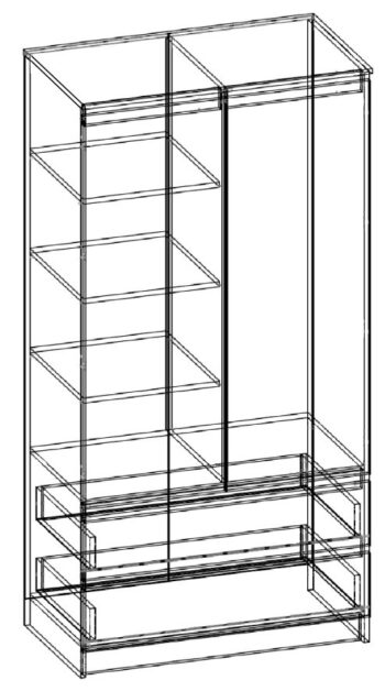 Šatníková skriňa ALEXI90: Elegantná kombinácia wenge a dubu Sonoma Objavte dokonalú kombináciu štýlu a funkčnosti s našou šatníkovou skriňou ALEXI90. Kombinácia temného wenge a prírodného dubu Sonoma prináša do vašej spálne atmosféru luxusu a útulnosti. Materiál: Vyrobené z odolného LTD materiálu, táto skriňa je zárukou kvality a dlhej životnosti. > Farba: Harmónia temného wenge a svetlého duba Sonoma dodáva skrini jedinečný vzhľad.  Rozmery: 180 x 90 x 51 cm - ideálne rozmery pre účinnú organizáciu vášho oblečenia. Funkcia: Tiché dovieranie dverí zaisťuje jemné a hluché zatváranie, čo predlžuje životnosť skrine. Vybavenie : Dve zásuvky pre drobné predmety a štyri priestranné police na skladovanie vášho oblečenia. Design: Dvojdverový dizajn poskytuje ľahký prístup k vášmu oblečeniu a zároveň dodáva skrini moderný vzhľad.   So šatníkovou skriňou ALEXI90 získate nielen úložný priestor, ale aj dizajnový kúsok, ktorý bude dominovať vašej spálni. Vytvorte si svoj vlastný štýl s touto modernou a praktickou skriňou.