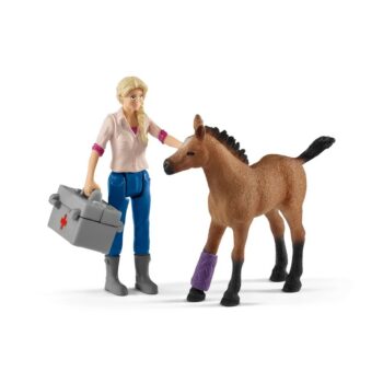 Schleich 42486 Návšteva lekára u kobyly a žriebäťa