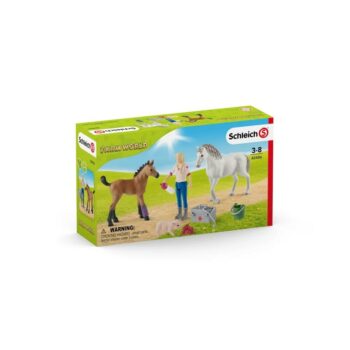 Schleich 42486 Návšteva lekára u kobyly a žriebäťa