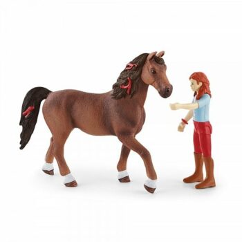 Schleich 42539 Ryšavka Hannah s pohyblivými kĺbmi na koni, 15 cm