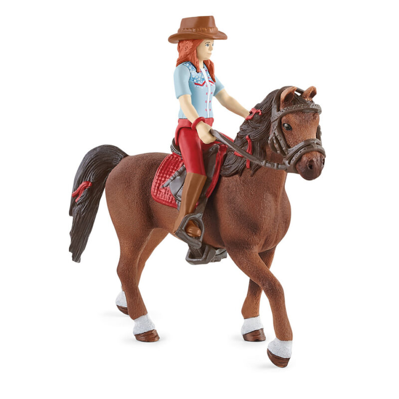 Schleich 42539 Ryšavka Hannah s pohyblivými kĺbmi na koni, 15 cm Schleich 42539 Ryšavka Hannah s pohyblivými kĺbmi na koni, 15 cm