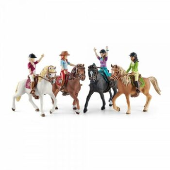 Schleich 42541 Hnedovláska Lisa s pohyblivými kĺbmi na koni Storm