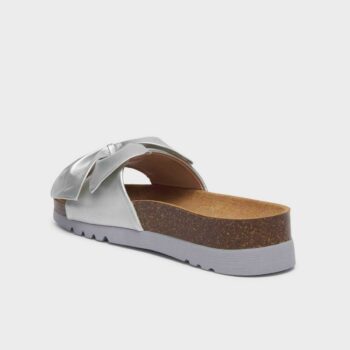 Scholl Pantofle Bowy 2.0 strieborná, veľ. 39, 39 EU
