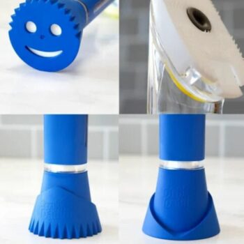 Scrub Daddy Dish Daddy hubka na umývanie riadu, srukoväťou a dávkovačom saponátu