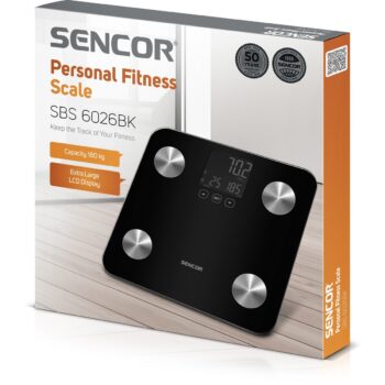 Sencor SBS 6026BK osobná fitness váha, čierna