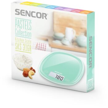 Sencor SKS 31GR kuchynská váha, tyrkysová,