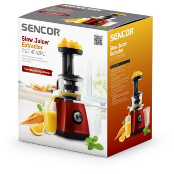 Sencor SSJ 4042RD Šnekový odšťavovač, červená