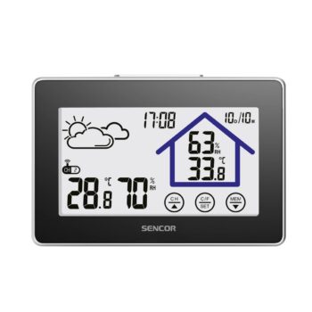 Sencor SWS 2999 meteostanica s bezdrôtovým snímačom, čierna