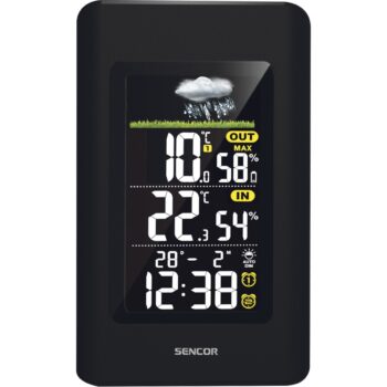 Sencor SWS 4270 meteostanica s bezdrôtovým snímačom, čierna