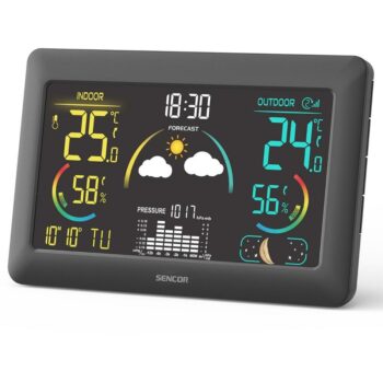 Sencor SWS 4900 meteostanica s bezdrôtovým snímačom, čierna