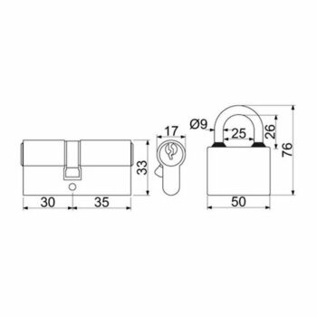 Set na spoločný uzáver RV.EO.OVAL.SET, 1+2