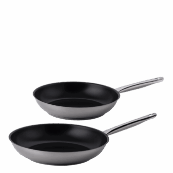 Panvice Saturn vynikajú najmä vďaka unikátnej technológii vnútornej povrchovej úpravy. Ide o ILAG XERADUR 2 s metalickým efektom, ktorý je vysoko odolný voči oderom a korózii. Test priľnavosti dokázal, že vajíčka sa nepripálili ani pri teplote 300 °C, čo ocenia začínajúce kuchárky aj skúsení majstri. Séria Saturn je navrhnutá v nadčasovom dizajne s veľkými praktickými rúčkami, vhodná na všetky typy varných dosiek, vyrobená z kvalitných materiálov, ktoré obstoja aj pri častom používaní a umývaní. Možné vkladať do rúry pri teplote max 220 °C a tiež do umývačky riadu. Set obsahuje: 1x panvica ø 24 cm 1x panvica ø 28 cm