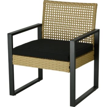Set záhradného nábytku Gandia, 4 ks, kov, PE rattan