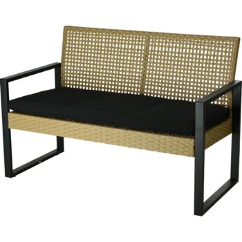 Set záhradného nábytku Gandia, 4 ks, kov, PE rattan