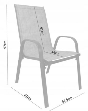 Set záhradného nábytku v čiernej farbe
