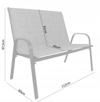 Set záhradného nábytku v čiernej farbe