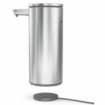Simplehuman Bezdotykový dávkovač mydla + podložka na hubku, nerez