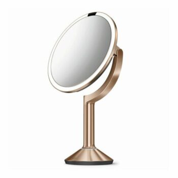 Simplehuman Kozmetické LED zrkadlo Sensor TRIO, zväčšenie 1x/5x/10, rose gold