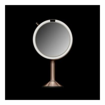 Simplehuman Kozmetické LED zrkadlo Sensor TRIO, zväčšenie 1x/5x/10, rose gold