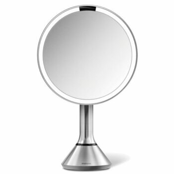 Simplehuman Kozmetické LED zrkadlo Sensor Touch DUAL, zväčšenie 5x, matná strieborná