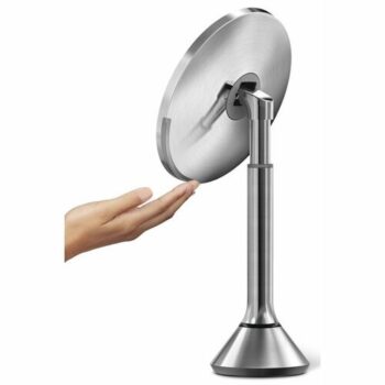 Simplehuman Kozmetické LED zrkadlo Sensor Touch DUAL, zväčšenie 5x, matná strieborná