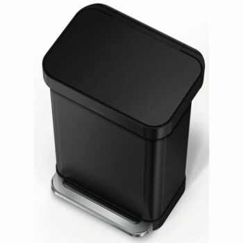 Simplehuman Obdĺžnikový pedálový kôš s vreckom na vrecká 45 l, čierna