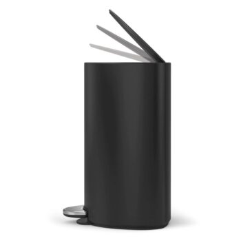Simplehuman Pedálový odpadkový kôš 6 l, polokrúhly, čierna matná oceľ, plast