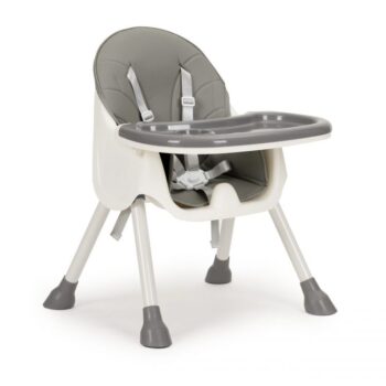 Sivá jedálenska stolička pre deti HC-823-GRAY