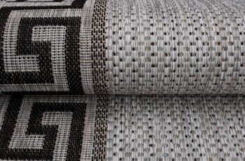 Sivý koberec s egyptským vzorom Melissa Šírka: 120 cm | Dĺžka: 170 cm