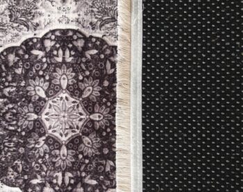 Sivý koberec so vzorom v orientálnom štýle Šírka: 80 cm | Dĺžka: 300 cm
