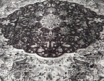 Sivý koberec so vzorom v orientálnom štýle Šírka: 80 cm | Dĺžka: 300 cm