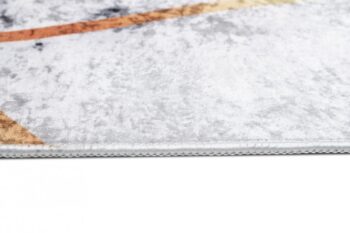 Sivý trendový koberec s jednoduchým zlatým vzorom Šírka: 120 cm | Dĺžka: 170 cm