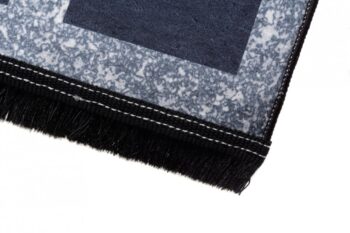 Sivý trendový koberec s protišmykovou úpravou a geometrickým vzorom Šírka: 80 cm | Dĺžka: 150 cm