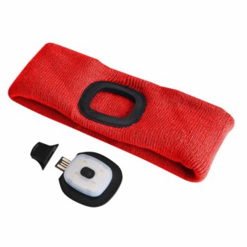 Sixtol Čelenka s čelovkou 45 lm, USB, uni veľkosť, červená