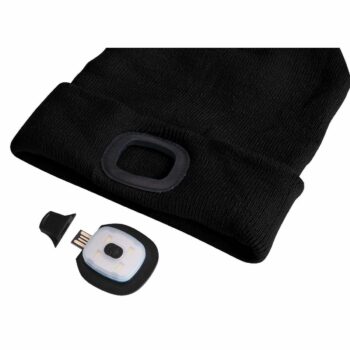 Sixtol Čiapka s čelovkou 45 lm, USB, uni, čierna​